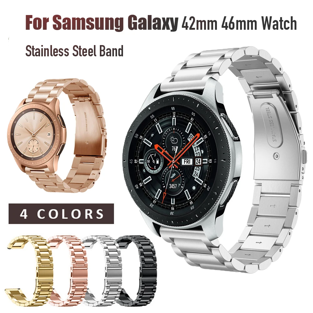 

Galaxy Watch 42mm 46mm watch band Metal Stainless Steel Strap for Samsung Galaxy Watch 42mm 46mm bracelet adjustable Wristband