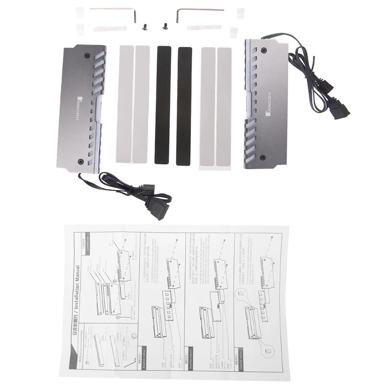 

Free shipping 2pcs Memory Heatsink Motherboard AURA Cooling Vest RGB 256 Color Light Radiator