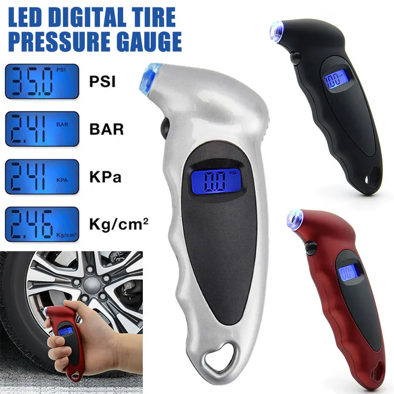 

Digital Tire Pressure Gauge Car Tire Tyre Durable Backlight Alert Sensor