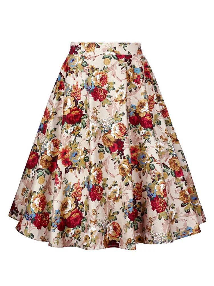 Falda acampanada de estilo Rockabilly para mujer falda Retro de cin Falda acampanada de estilo Rockabilly para mujer falda Retro de cin