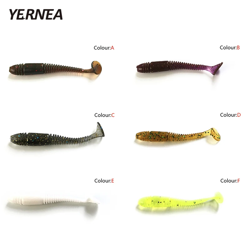 Yernea 10Pcs/Lot 1.3g 5.5 cm Worm Soft Fishing Lure T Tail Soft Bait Screw Tail Velvet False Bait Fishing Gear Smell Soft Baits Yernea 10Pcs/Lot 1.3g 5.5 cm Worm Soft Fishing Lure T Tail Soft Bait Screw Tail Velvet False Bait Fishing Gear Smell Soft Baits