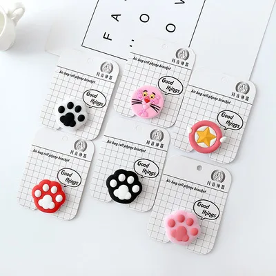 

Universal socket phone Stand bracket airbag Expanding Stand stretch grip phone Holder Finger Cute cartoon stand car phone Holder