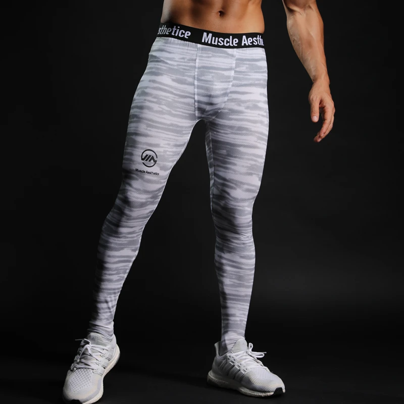 New Men Compression Quick dry Skinny Leggings Man Gyms Fitness Workout Bodybuilding Trousers Male Joggers Crossfit Bottoms Pants