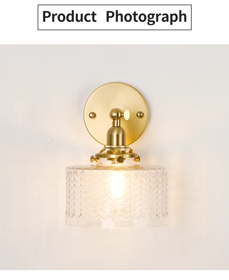 Lâmpada de Parede com Ondulações Graus para Cima e para Baixo para o Quarto Bronze Forma Vidro Ângulo Rotação 270 Sala Estar Iluminação Interior el 7 Cheap Luminárias de parede