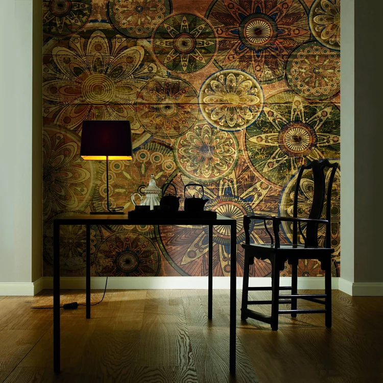 

design custom large murals wall 3D wallpaper bedroom vintage restaurant hotel Retro nostalgia European wood decorative pattern