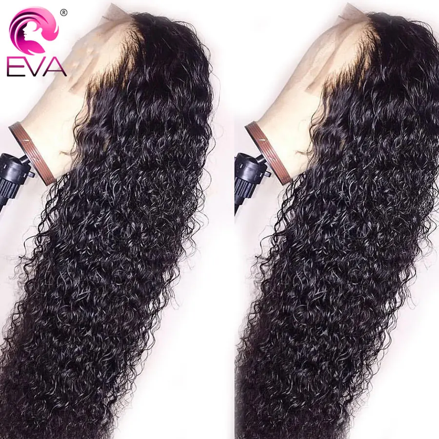 180% Density 360 Lace Frontal Wig Pre Plucked With Baby Hair Brazilian Remy Curly Human Hair Lace Wigs For Black Women Eva Hair