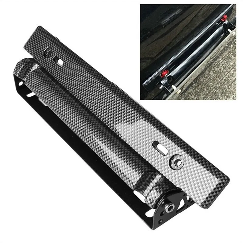 

Car-styling Universal Adjustable Car License Plate Frame Holder Carbon Fiber Racing Number Plate Auto Mount Bracket