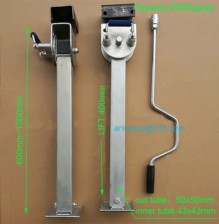 stabilser Legs Drop Down With Plate 440mm Caravan parking legs cap 2tons, prop stands 1
