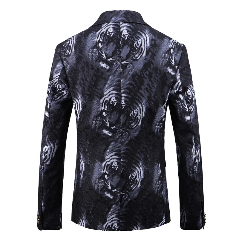 2019 Autumn And Winter New Men'S Jacquard Suit Jacket High Quality British Business Casual Fashion Trend Wild Men'S Single West
