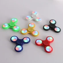2017 Hot Fashion Kids Classic LED Light Fidget Hand Spinner Toys Child Mini Flashing Cool Finger Toys