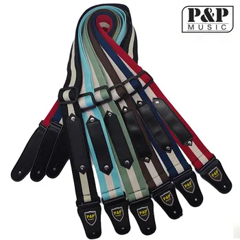 

New Adjustable Electric Guitar Strap Black PU Leather Ends Acoustic Guitar Bass Strap Belt S129