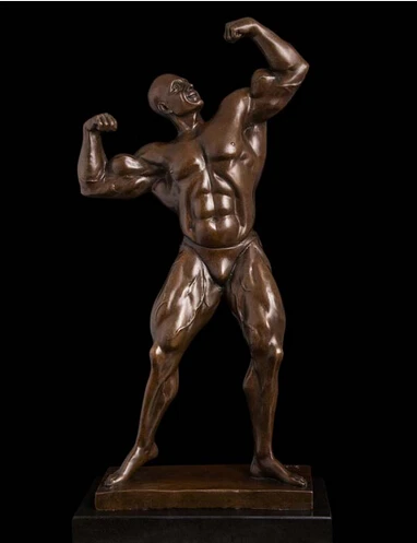 

Copper Brass crafts ation Asian best seller of fitness bronce human use pension of gimnasia ritmica estatua feliz body builder