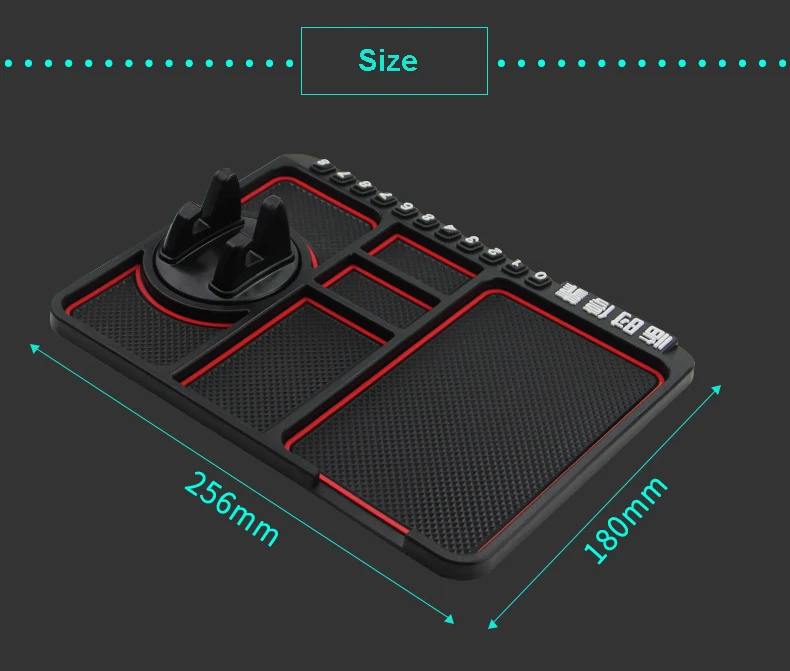 Автомобильный орнамент Противоскользящий коврик держатель телефона Авто приборная панель липкий коврик Кронштейн гаджет для телефона gps с парковочным номером телефона