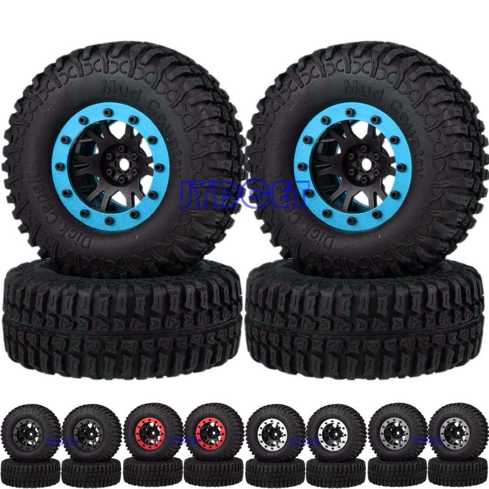 

1068-7036 1.9" Nylon Wheel Rim & Aluminum Beadlock Tyre 100mm For RC 1/10 Rock Crawler TRX4 SCX10