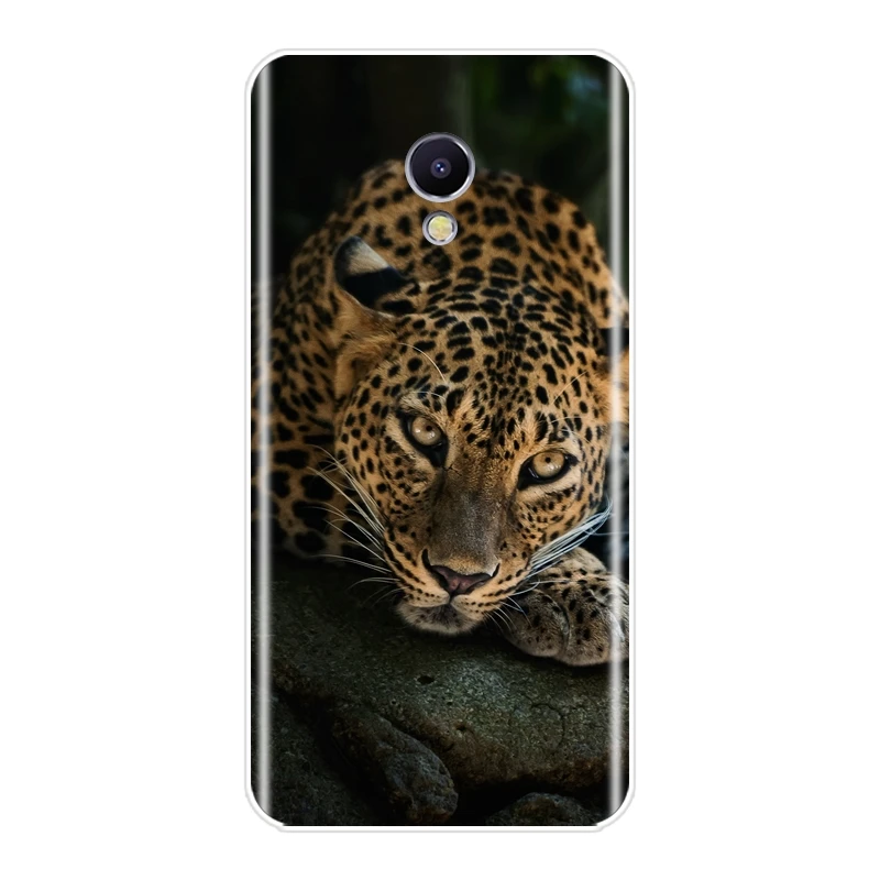 Чехол для Meizu M6 M6S M6T M5 M5C M5S M3 M3S M2 силиконовый мягкий в виде тигра леопардовый чехол