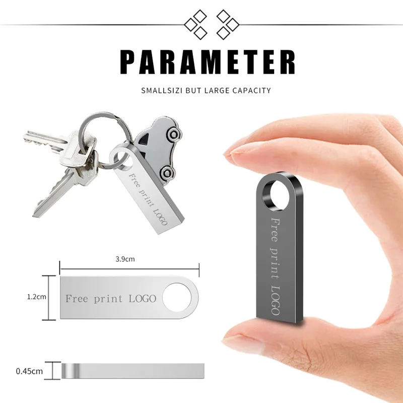 

Hot sale 2.0 Pendrive 32GB metal 128GB Pen drive keychain usb flash drive 4GB 8GB 16GB 64GB flash memory u disk free print LOGO