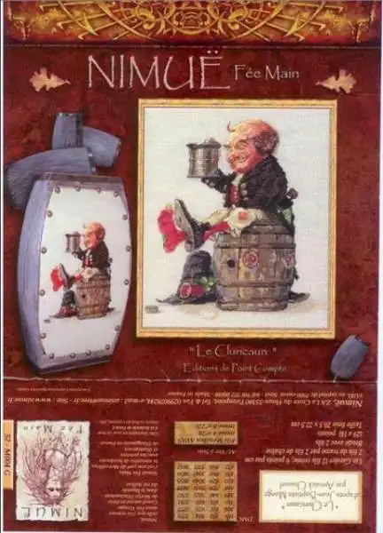 CS-1088 cross stitch kit cheers drink beer wine bibber tippler nimue nium.jpg