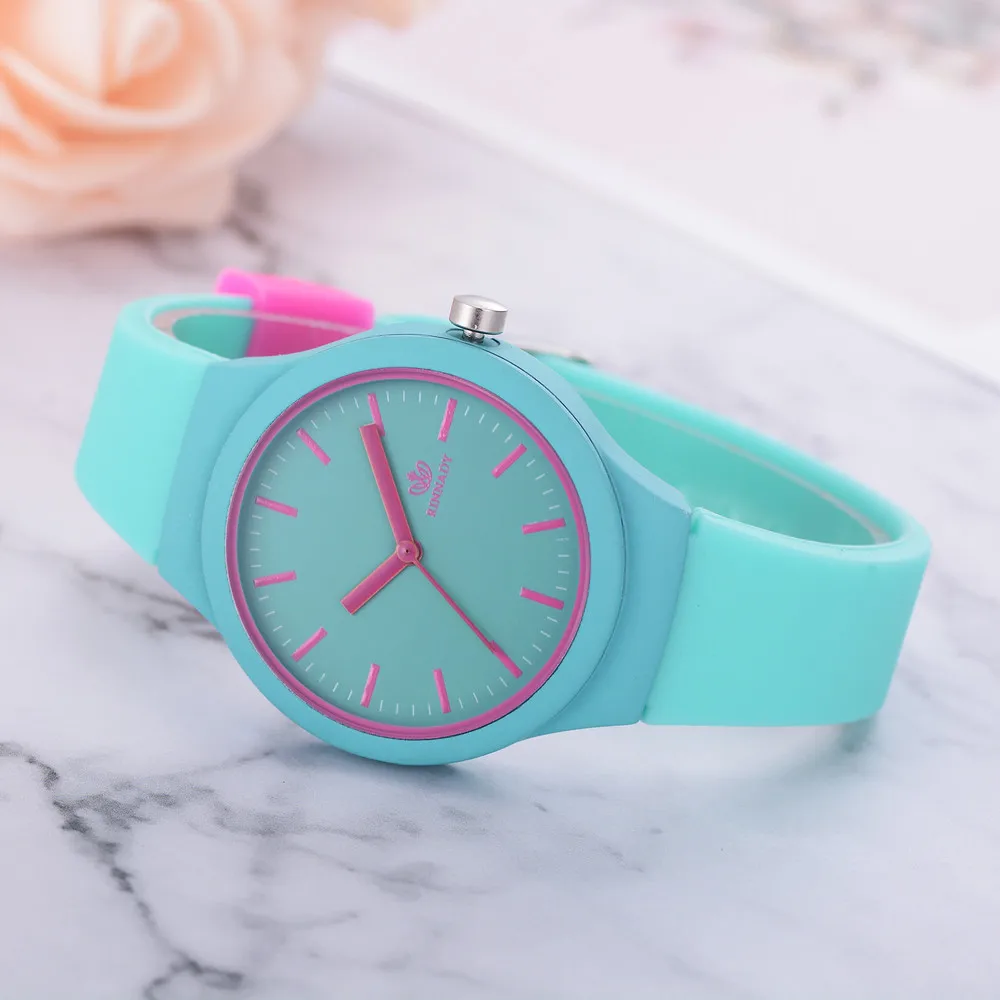 Для женщин часы силиконовые модные женские часы браслет женские часы для 2018 reloj mujer saat