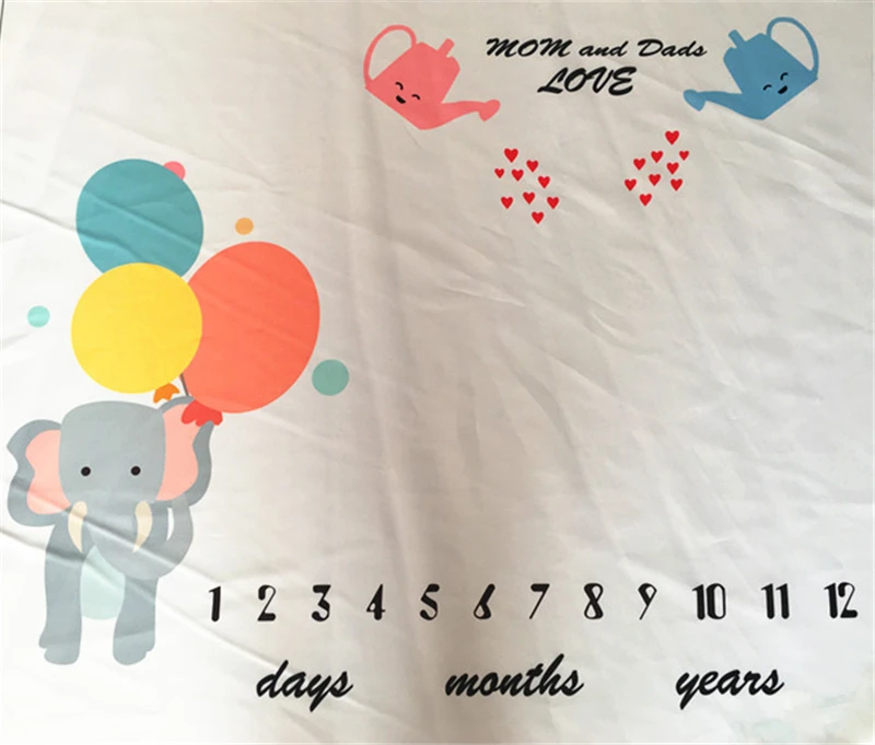 Cute Multi-Function Baby Play Mats Infant Portray Blanket Bed Room Wall Decor  Background Blankets Baby Milestone Photo Props