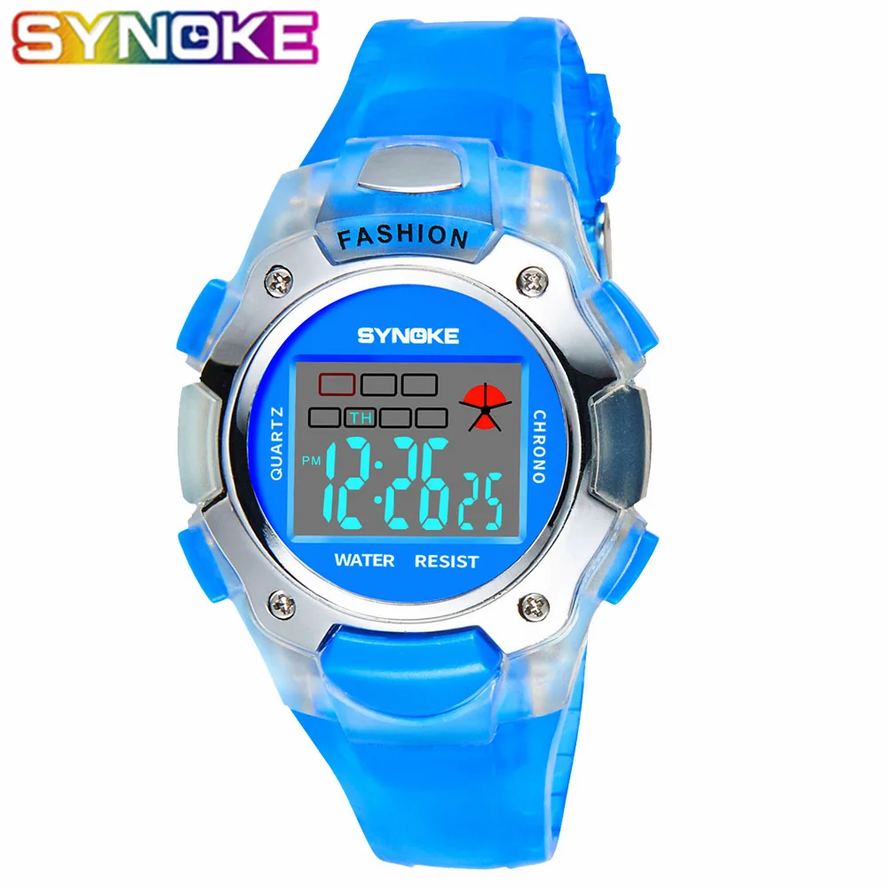 

SYNOKE Kids Watches Children Sport Clock Digital Wristwatch Waterproof Watch For Boys Girls Gift Electronic Date Hours