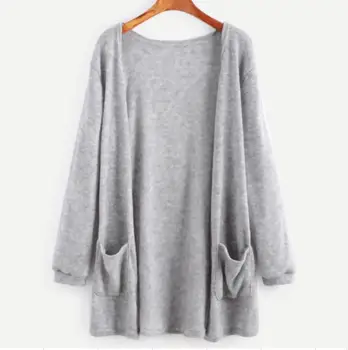 

Sweaters Womens Black Sweater Long Sleeve Button Knitted Cardigan Outwear Pockets Jacket Coat New