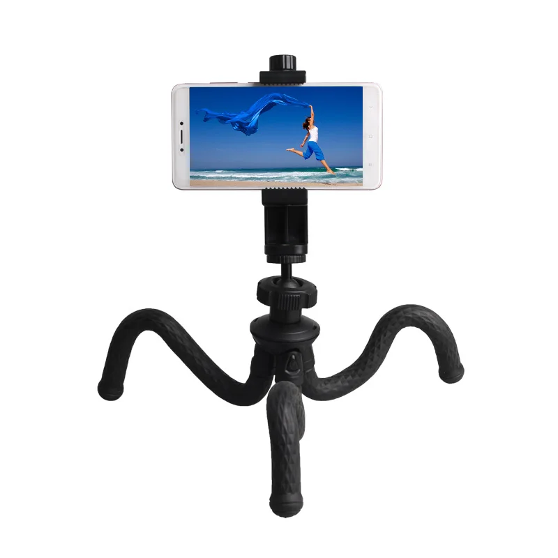 V-R1 мини-штатив-Трипод для путешествий с осьминога, гибкий Трипод для телефона, цифровой камеры GoPro - Цвет: Black