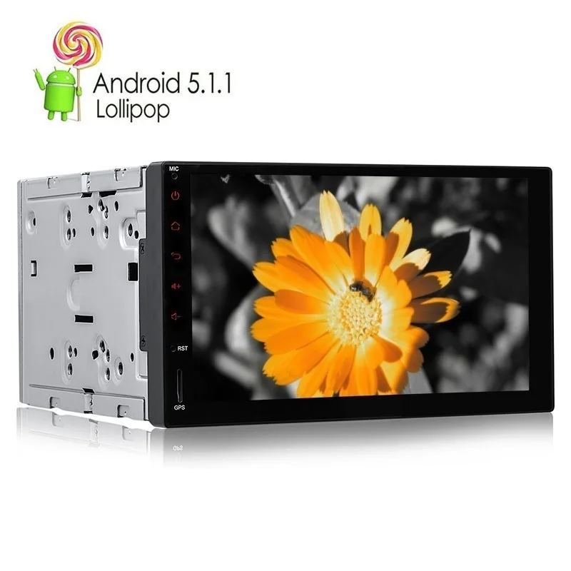 Quad Core Android 5.1.1 Универсальный 2 DIN Автомобильный Радио Аудио стерео Головное