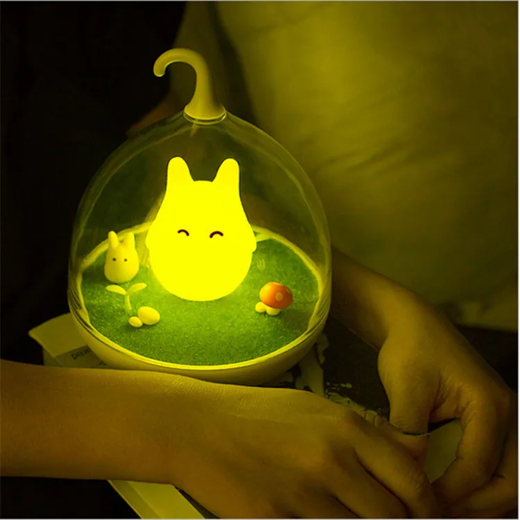 newest design night lamp totoro cute portable touch sensor usb led