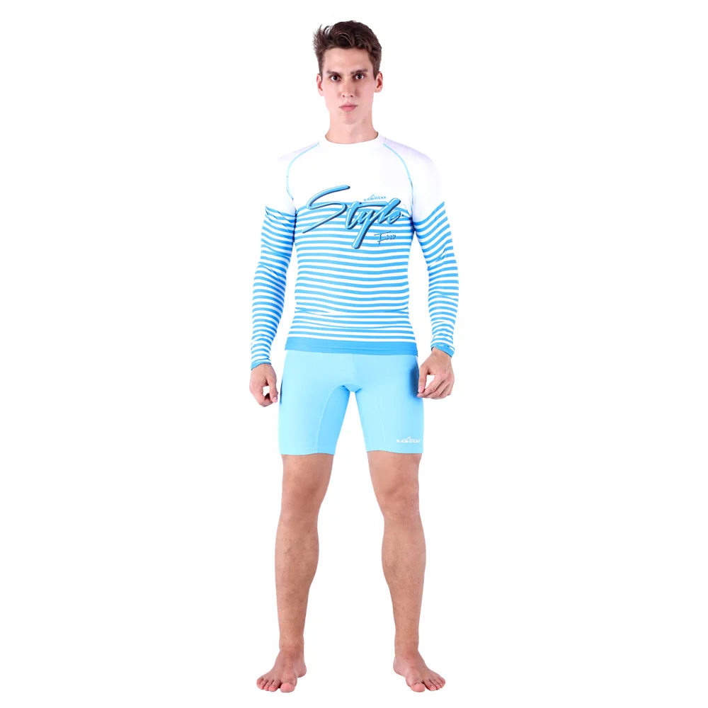 Long sleeves swimwear rashguard surf clothing diving suits shirt swim