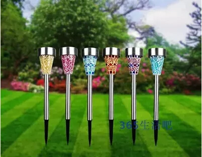 

High Qualily Solar Power LED Spot Lights Stainless Steel Landscape Outdoor Garden Path Lawn Lamp Yard landscape solar lighting