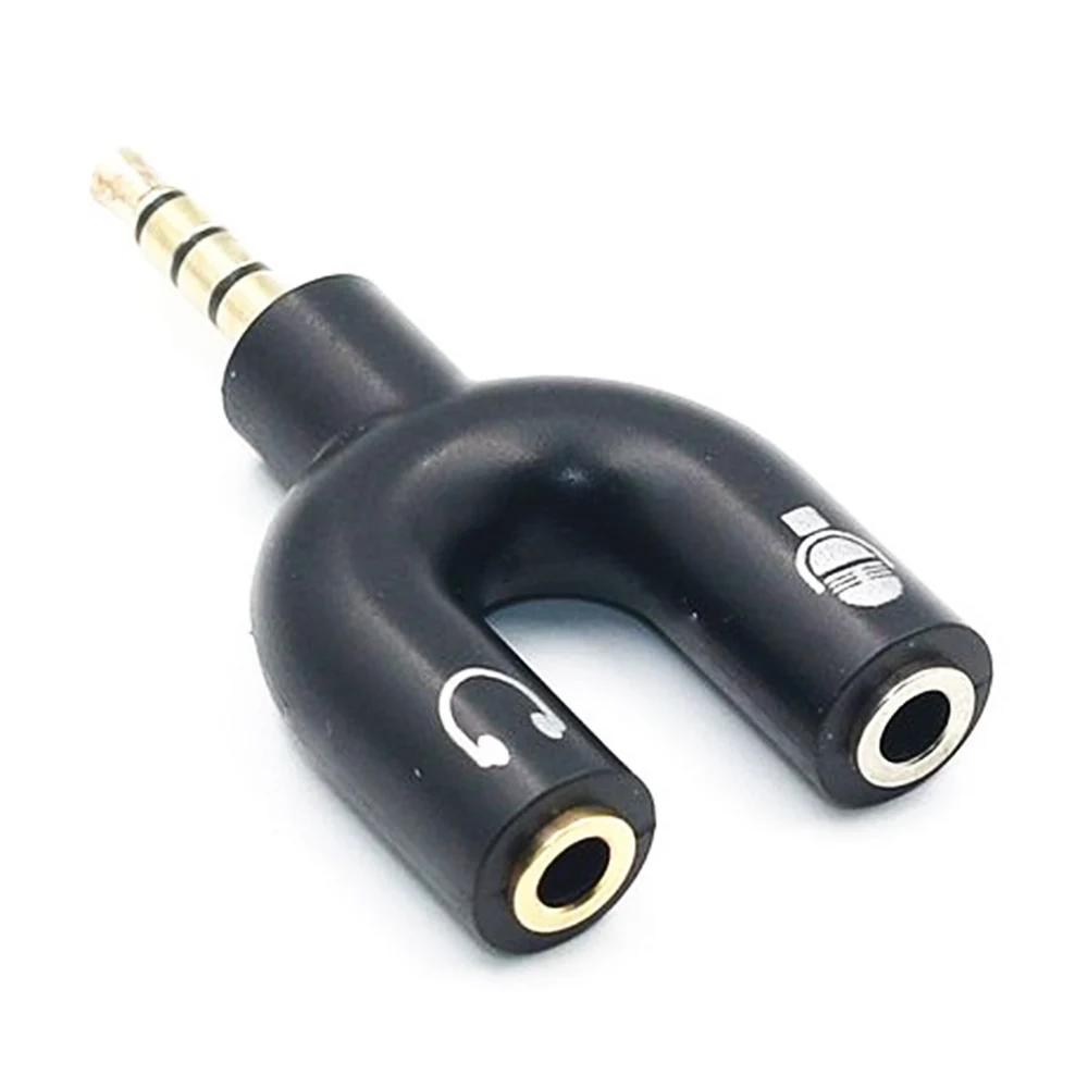 3.5MM STEREO SPLITTER Audio to Mic & Headset Jack Plug Adapter For iPhone Phone - $2.99. 3.5mm Stereo Splitter Audio to Mic & Headset Jack Plug Adapter For Cell Phones & Computers Overcomes the limitation of some laptop audio ports, by turning a single 4-position 3.5mm audio port into two distinct 3-position 3.5mm audio ports Allowing you to connect a microphone as well as external speakers ...