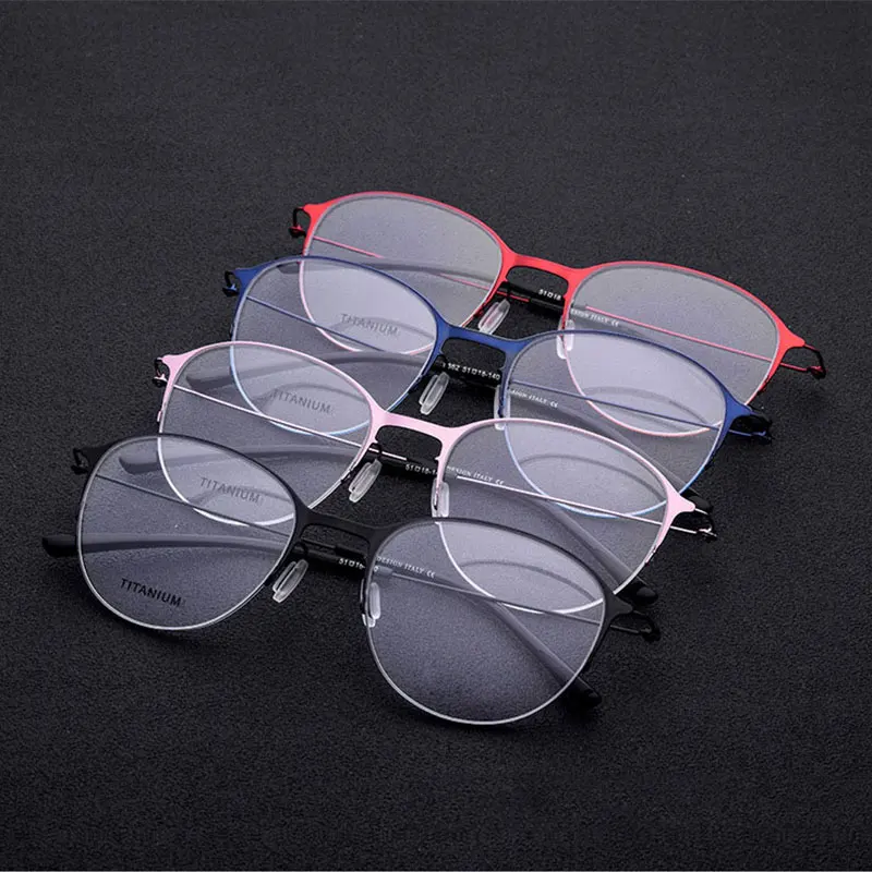 JQ28612 титановый сплав полный обод оправы для очков квадратной формы модные брендовые очки по рецепту очки для женщин