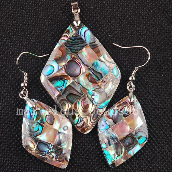 Free Shipping Beautiful Jewelry New Zealand Abalone Shell Water Art