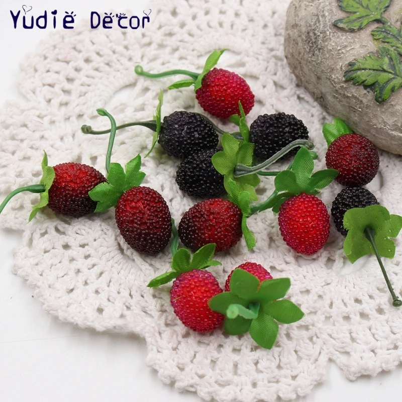 

10pcs 3cm Foam Strawberry Handmade Box Artificial Flower Berry For Wedding Home Room Decoration DIY Scrapbooking Garland Flowers