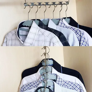 

Multi-function Metal Wonder Rack Bathroom Hanger Wardrobe Clothes Hanger Storage Magic Creative Design Rack