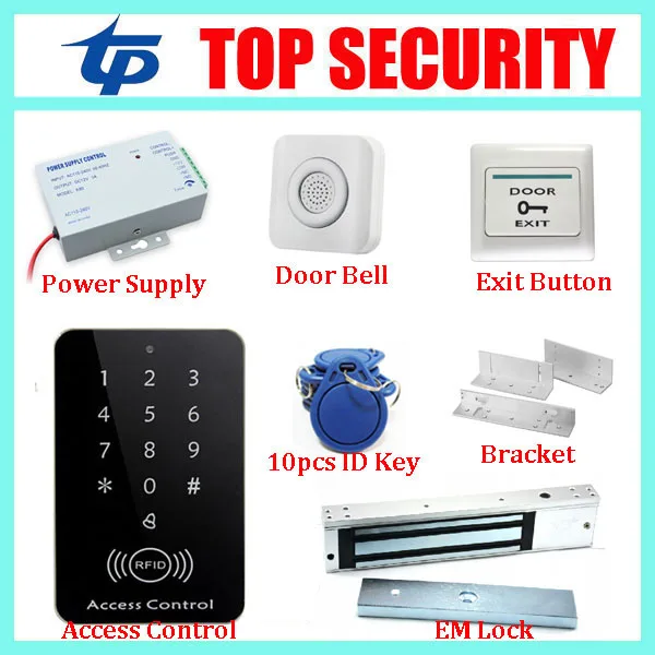 

Free shipping smart RFID card door access control system DIY 1000 users 125KHZ EM card access controller reader