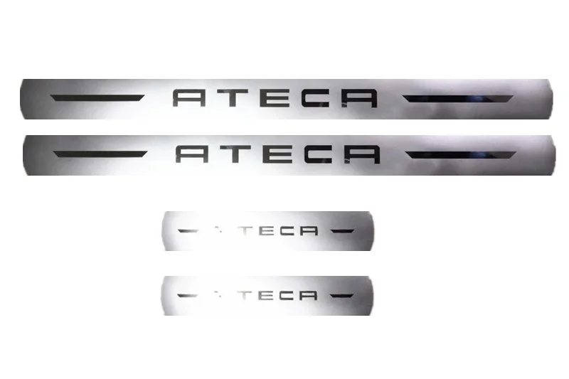 4 шт./компл. подходит для сиденья ATECA FR X-Perience Нержавеющая сталь Накладка порога Обложка отделкой автомобиль для укладки аксессуары - Название цвета: for ATECA