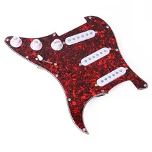 Электрогитара Pickguard загружен Prewired звукосниматели 11 Hole 3 с одной катушкой красный