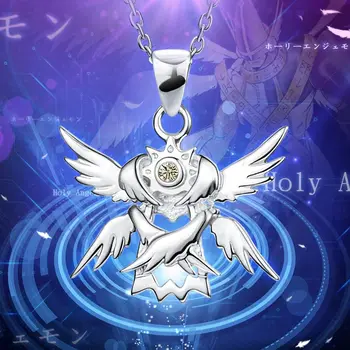 

Lovely Digimon Adventure Necklace Pendant S925 Sterling Sliver Wings of Hope Type Cosplay Collection Costume Jewelry Gift