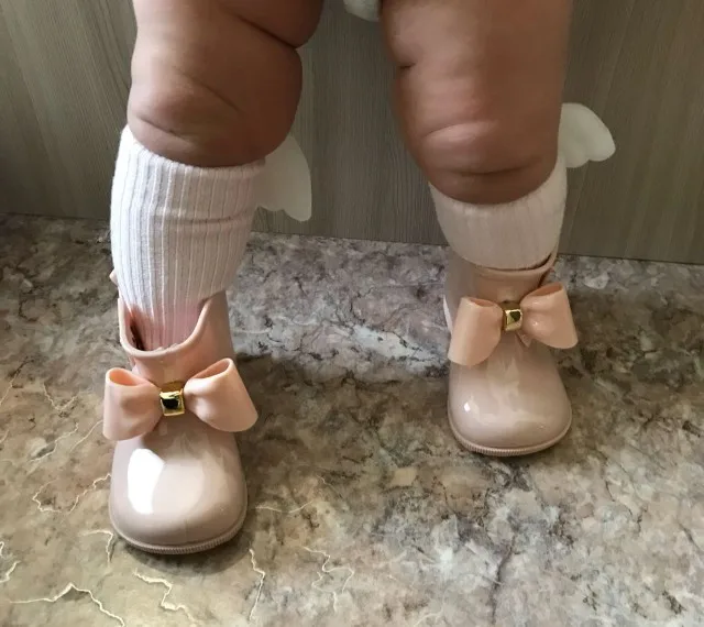 Mini Melissa/3 цвета; сезон осень-зима; непромокаемые сапоги для девочек; водонепроницаемая обувь; Новинка года; резиновые сапоги для малышей; Melissa Jelly; водонепроницаемые; 11,8-18,8 см