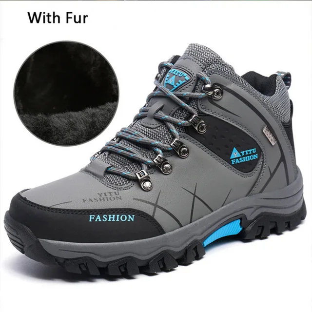 

2018 men boots Hot selling winter men shoes military boots men comfortable plush shallow winter sneakers men work safety boot