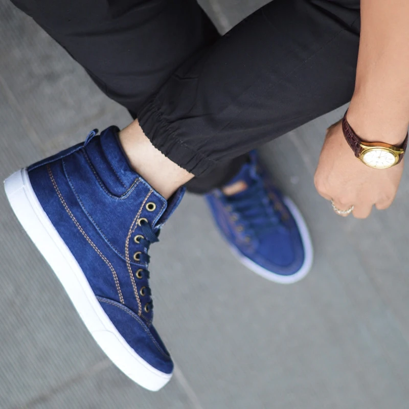 عالية أعلى الرجال حذاء قماش جديد 2019 الربيع الصيف عارضة الدنيم الأحذية رجل سكيت حذاء zapatos hombres