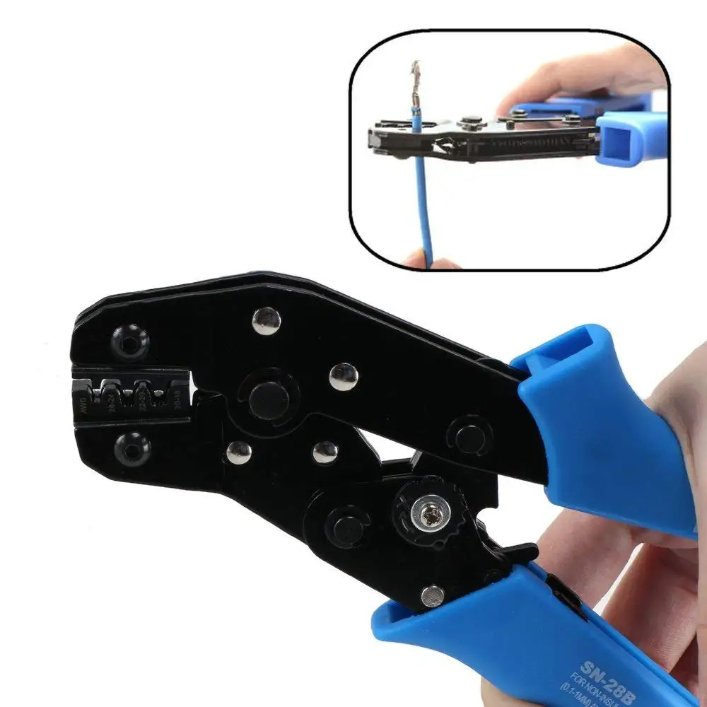 SN-28B Crimping Tool, Terminal Connector Ratcheting Wire Crimper Dupont Pin Compression Piler 2.54mm 3.96mm 28-18AWG 0.1-1.0MM - Image 5