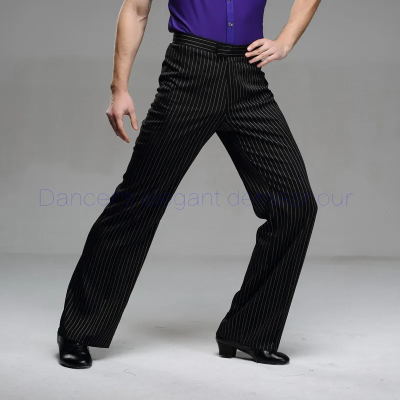 Buy Men's latin dance costume men's spandex stripes