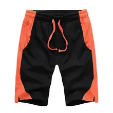 Летние Для мужчин пляж Шорты Для мужчин Повседневная Вышивка двухцветная вставку внутрь эластичного ремешка жгут спортивный Шорты со шнурком, домашние штаны