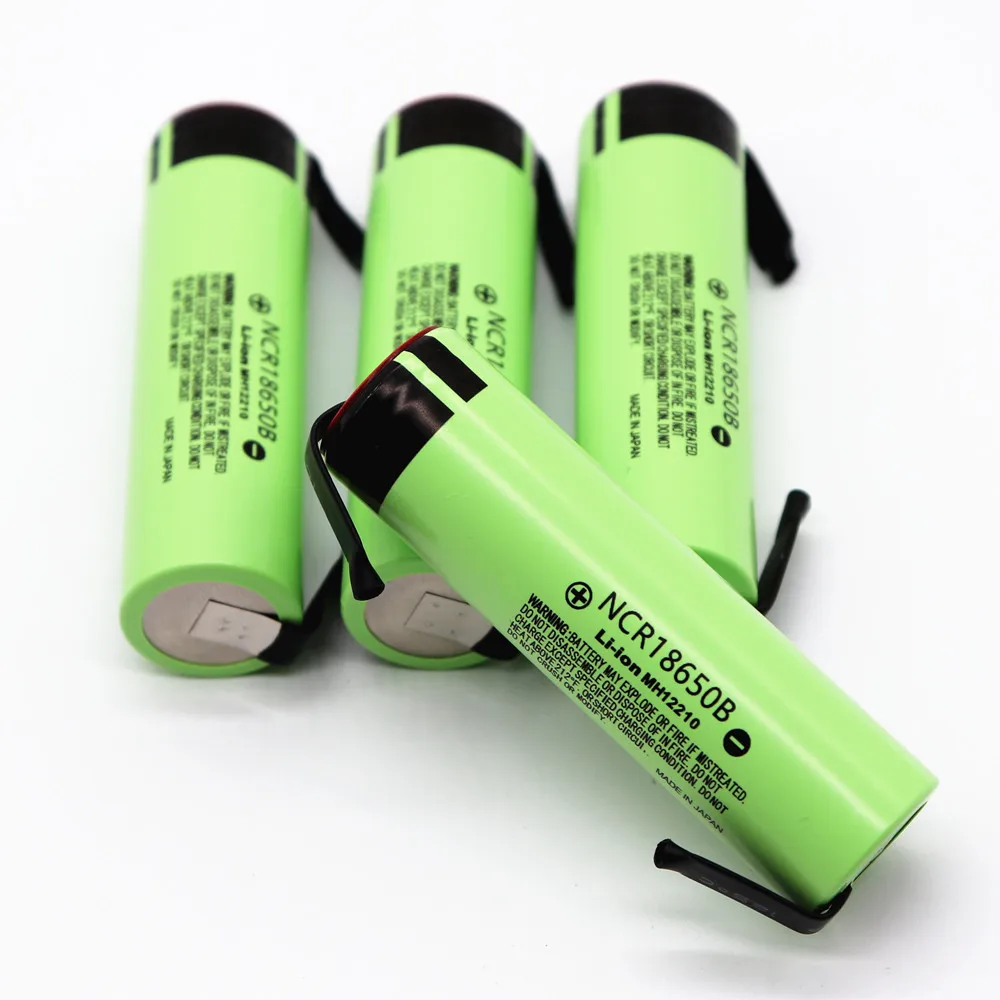 new original NCR18650B 3.7V 3400mAh 18650 rechargeable lithium battery for battery+ DIY nickel piece