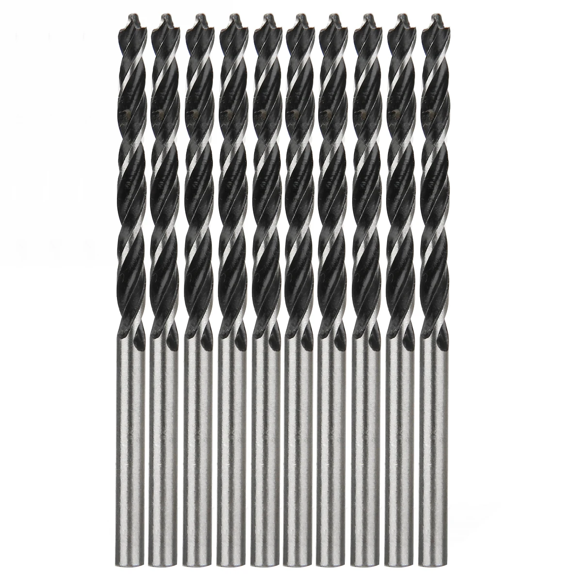 10pcs 75mm Length Woodworking Drills with Center Point 4mm Diam Twist Drill Bits for Drilling Wood