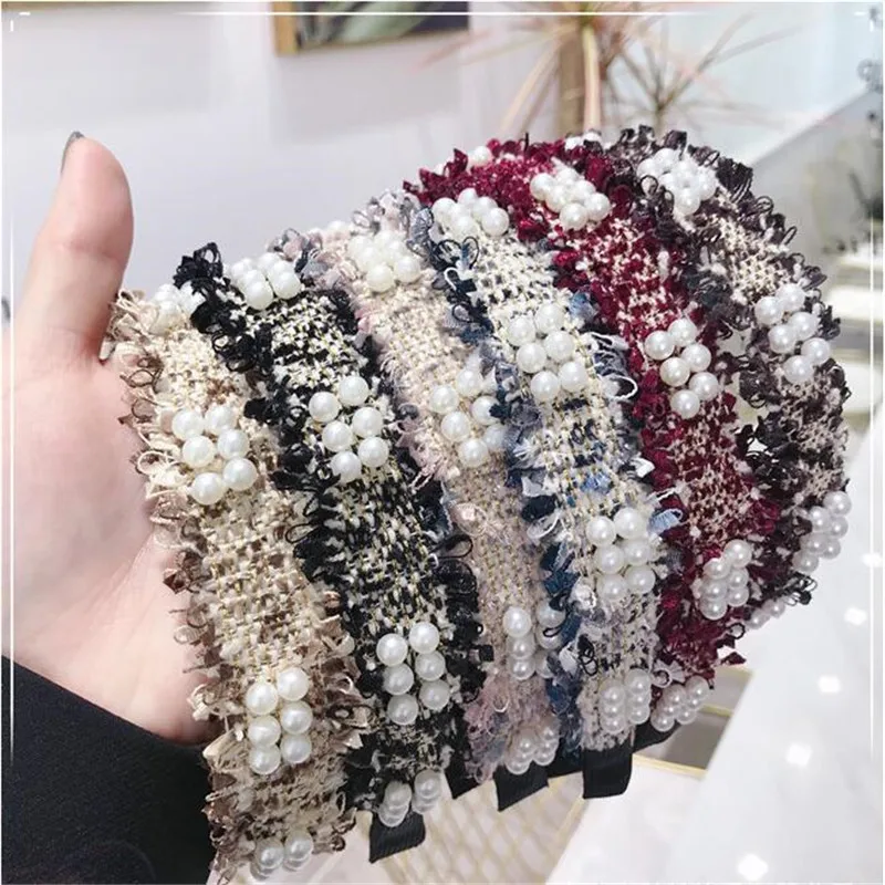 

Korean Boutique Hairband Burrs Beaded Headband Women Girls Hair Head Hoop Band Accessories For women Hairband Scrunchy Headdress