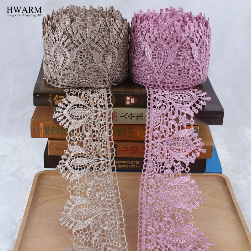 

african lace fabric ribbon wedding decoration trim 2yard Curtain accessories lace embroidery 10cm Household Curtain lacefabrics