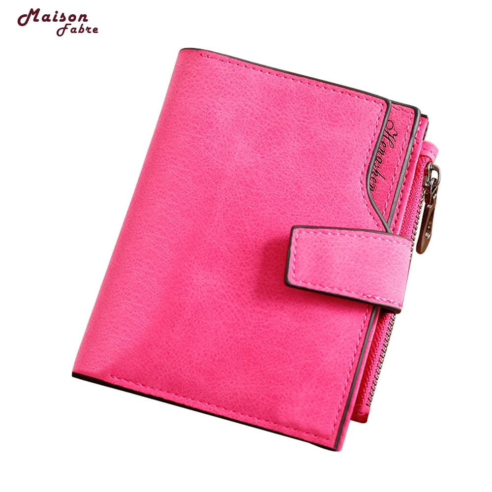 

Maison Fabre Leather Wallet Women Fashion Solid Color Dull Polish Hasp Multi Card Position Wallet Dropshipping 2019